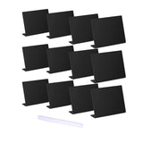 Maxbell 12Pcs Tabletop Message Board Memo Writing Board for Shop Buffet Wedding Black
