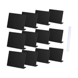 Maxbell 12Pcs Tabletop Message Board Memo Writing Board for Shop Buffet Wedding Black