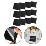 Maxbell 12Pcs Tabletop Message Board Memo Writing Board for Shop Buffet Wedding Black