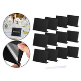 Maxbell 12Pcs Tabletop Message Board Memo Writing Board for Shop Buffet Wedding Black