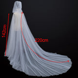 Maxbell Hooded Cloak Floor Length Soft Universal for Carnivals Wedding White