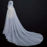 Maxbell Hooded Cloak Floor Length Soft Universal for Carnivals Wedding White