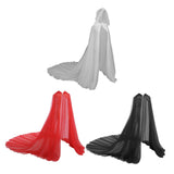 Maxbell Hooded Cloak Floor Length Soft Universal for Carnivals Wedding White