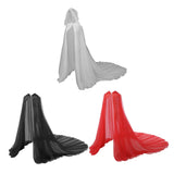 Maxbell Hooded Cloak Floor Length Soft Universal for Carnivals Wedding White