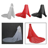 Maxbell Hooded Cloak Floor Length Soft Universal for Carnivals Wedding White