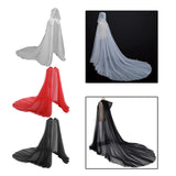 Maxbell Hooded Cloak Floor Length Soft Universal for Carnivals Wedding White