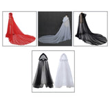 Maxbell Hooded Cloak Floor Length Soft Universal for Carnivals Wedding White