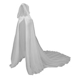 Maxbell Hooded Cloak Floor Length Soft Universal for Carnivals Wedding White