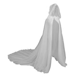 Maxbell Hooded Cloak Floor Length Soft Universal for Carnivals Wedding White