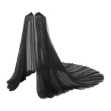 Maxbell Hooded Cloak Floor Length Soft Universal for Carnivals Wedding Black