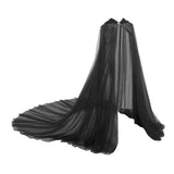 Maxbell Hooded Cloak Floor Length Soft Universal for Carnivals Wedding Black