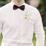 Maxbell Wedding Boutonniere Wedding Bridal Bouquet Wedding Flower for Ceremony Decor White