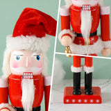 Maxbell Nutcracker Santa Figurine Chic Gift Party Favors for Living Room Adults Kids