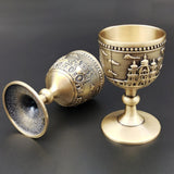Maxbell Classic Wine Goblets Vintage Style Embossed for Friend Gift Home Party