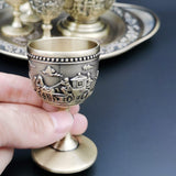 Maxbell Classic Wine Goblets Vintage Style Embossed for Friend Gift Home Party