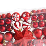 Maxbell Hanging Christmas Balls Decoration Balls Pendant for Outdoor 101pcs Red