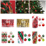 Maxbell Hanging Christmas Balls Decoration Balls Pendant for Outdoor 101pcs Red