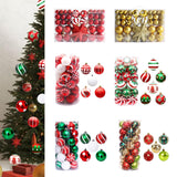 Maxbell Hanging Christmas Balls Decoration Balls Pendant for Outdoor 101pcs Red