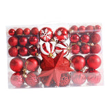 Maxbell Hanging Christmas Balls Decoration Balls Pendant for Outdoor 101pcs Red