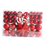 Maxbell Hanging Christmas Balls Decoration Balls Pendant for Outdoor 101pcs Red