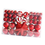 Maxbell Hanging Christmas Balls Decoration Balls Pendant for Outdoor 101pcs Red