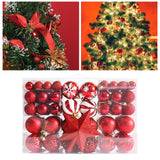 Maxbell Hanging Christmas Balls Decoration Balls Pendant for Outdoor 101pcs Red