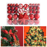 Maxbell Hanging Christmas Balls Decoration Balls Pendant for Outdoor 101pcs Red