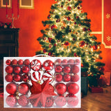 Maxbell Hanging Christmas Balls Decoration Balls Pendant for Outdoor 101pcs Red