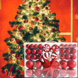 Maxbell Hanging Christmas Balls Decoration Balls Pendant for Outdoor 101pcs Red