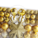 Maxbell Hanging Christmas Balls Decoration Balls Pendant for Outdoor 101pcs Golden