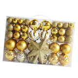 Maxbell Hanging Christmas Balls Decoration Balls Pendant for Outdoor 101pcs Golden
