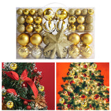 Maxbell Hanging Christmas Balls Decoration Balls Pendant for Outdoor 101pcs Golden