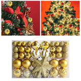 Maxbell Hanging Christmas Balls Decoration Balls Pendant for Outdoor 101pcs Golden