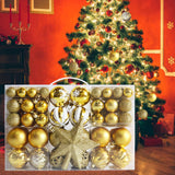 Maxbell Hanging Christmas Balls Decoration Balls Pendant for Outdoor 101pcs Golden