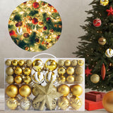 Maxbell Hanging Christmas Balls Decoration Balls Pendant for Outdoor 101pcs Golden