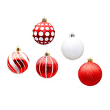 Maxbell Hanging Christmas Balls Decoration Balls Pendant for Outdoor 30pcs Red