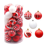 Maxbell Hanging Christmas Balls Decoration Balls Pendant for Outdoor 30pcs Red
