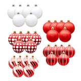 Maxbell Hanging Christmas Balls Decoration Balls Pendant for Outdoor 30pcs Red