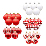 Maxbell Hanging Christmas Balls Decoration Balls Pendant for Outdoor 30pcs Red
