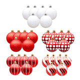Maxbell Hanging Christmas Balls Decoration Balls Pendant for Outdoor 30pcs Red