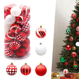 Maxbell Hanging Christmas Balls Decoration Balls Pendant for Outdoor 30pcs Red