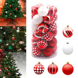 Maxbell Hanging Christmas Balls Decoration Balls Pendant for Outdoor 30pcs Red