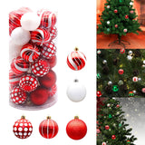 Maxbell Hanging Christmas Balls Decoration Balls Pendant for Outdoor 30pcs Red