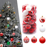 Maxbell Hanging Christmas Balls Decoration Balls Pendant for Outdoor 30pcs Red
