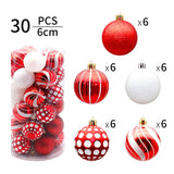 Maxbell Hanging Christmas Balls Decoration Balls Pendant for Outdoor 30pcs Red