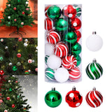 Maxbell Hanging Christmas Balls Decoration Balls Pendant for Outdoor 30pcs Green