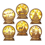 Maxbell Christmas Luminous Wooden House Creative Decorative for Home Style A