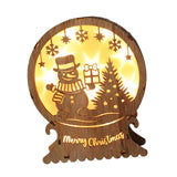 Maxbell Christmas Luminous Wooden House Creative Decorative for Home Style F
