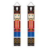 Maxbell Christmas Banner Door Flag Xmas Porch Sign Couplet for Fence Wall New Years Style A
