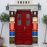 Maxbell Christmas Banner Door Flag Xmas Porch Sign Couplet for Fence Wall New Years Style A